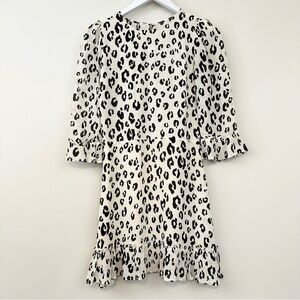 Reformation Doutzen Dress- Snow leopard print